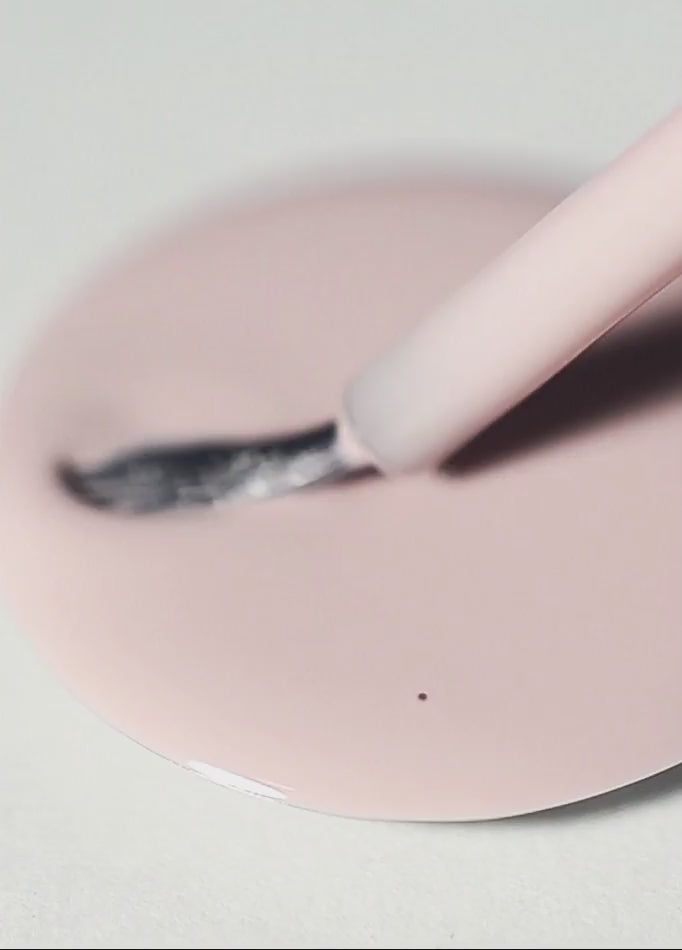 Tranquility Light Mauve Rose Crème nail polish drop close-up by Sienna Byron Bay video