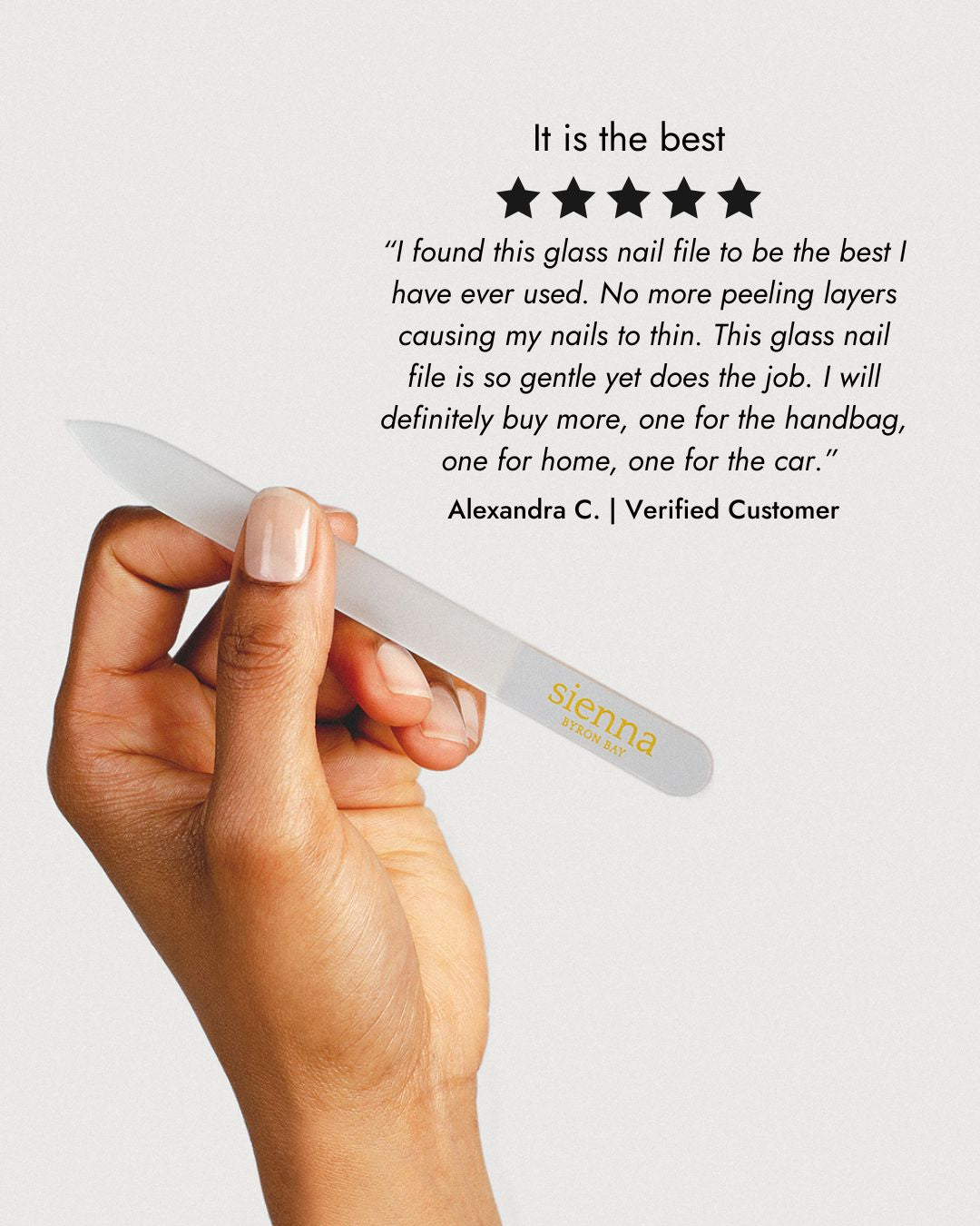 Large Glass Nail file 5 Star Review