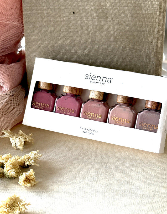 Heartsong collection quin, a collection of five earthy pink and mauve creme shades inspired by nature
