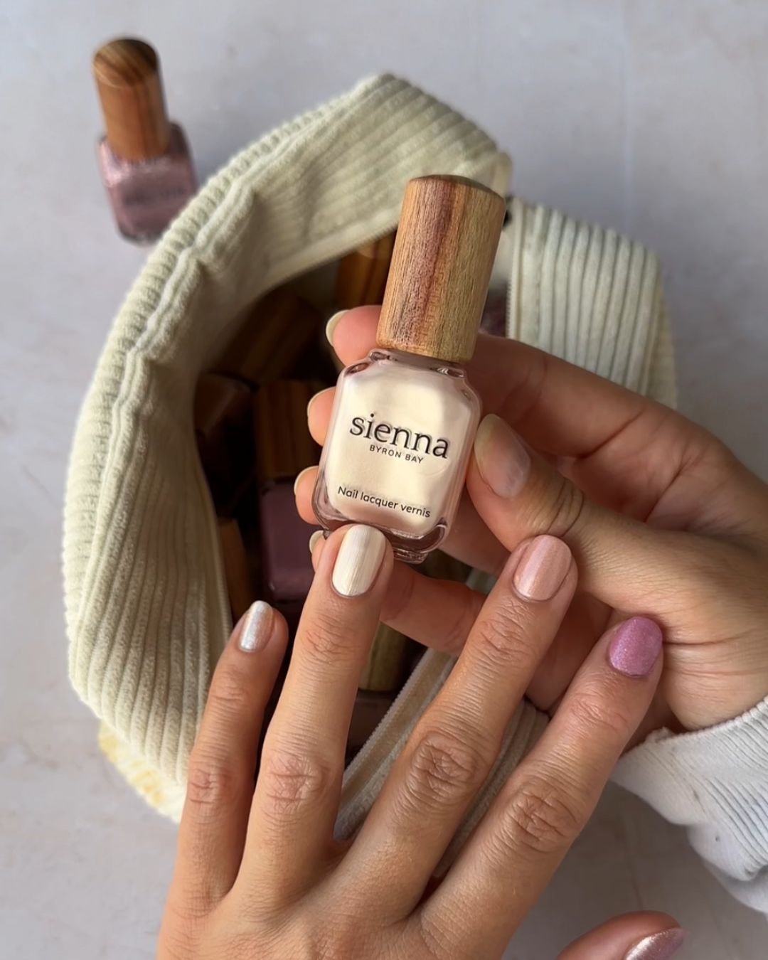 Lullaby Nail Polish painted on nail