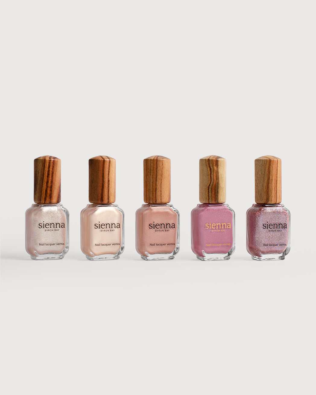 Luminescence Collection Glass Bottles with Timber Caps
