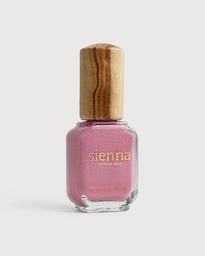 Resonance: Midtone Lilac Creme with Holographic Shimmer Glass Bottle Timber Cap