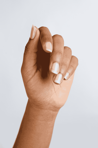 nail ridge filler on medium skin tone