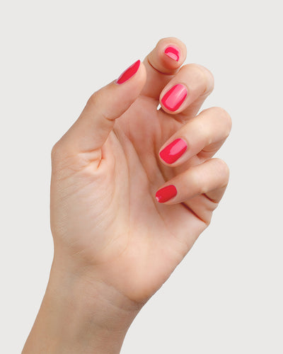 Blooming Fuchsia Petal Pink Nail Polish on Fair Skin Tone 