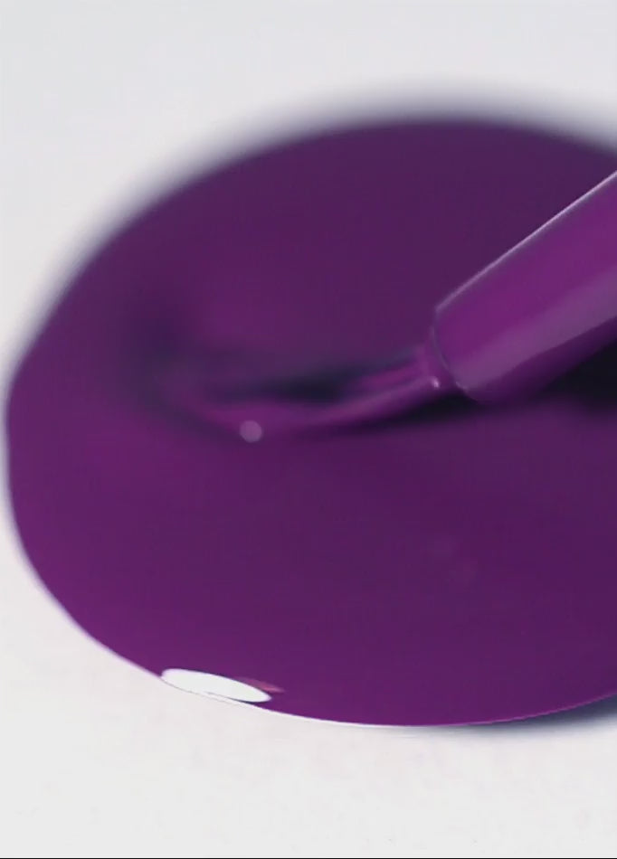 Reverence Violet Grape nail polish drop close-up by Sienna Byron Bay video.