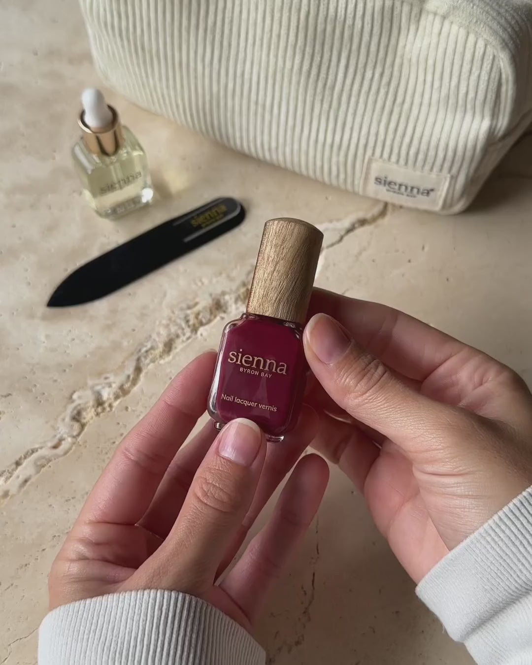 Sacred being applied on fair skin tone video