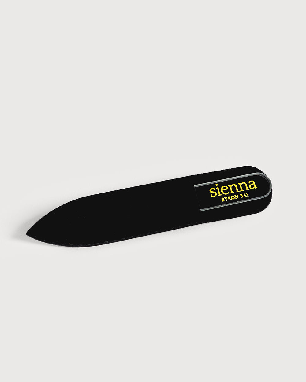 mini glass nail file in black cover